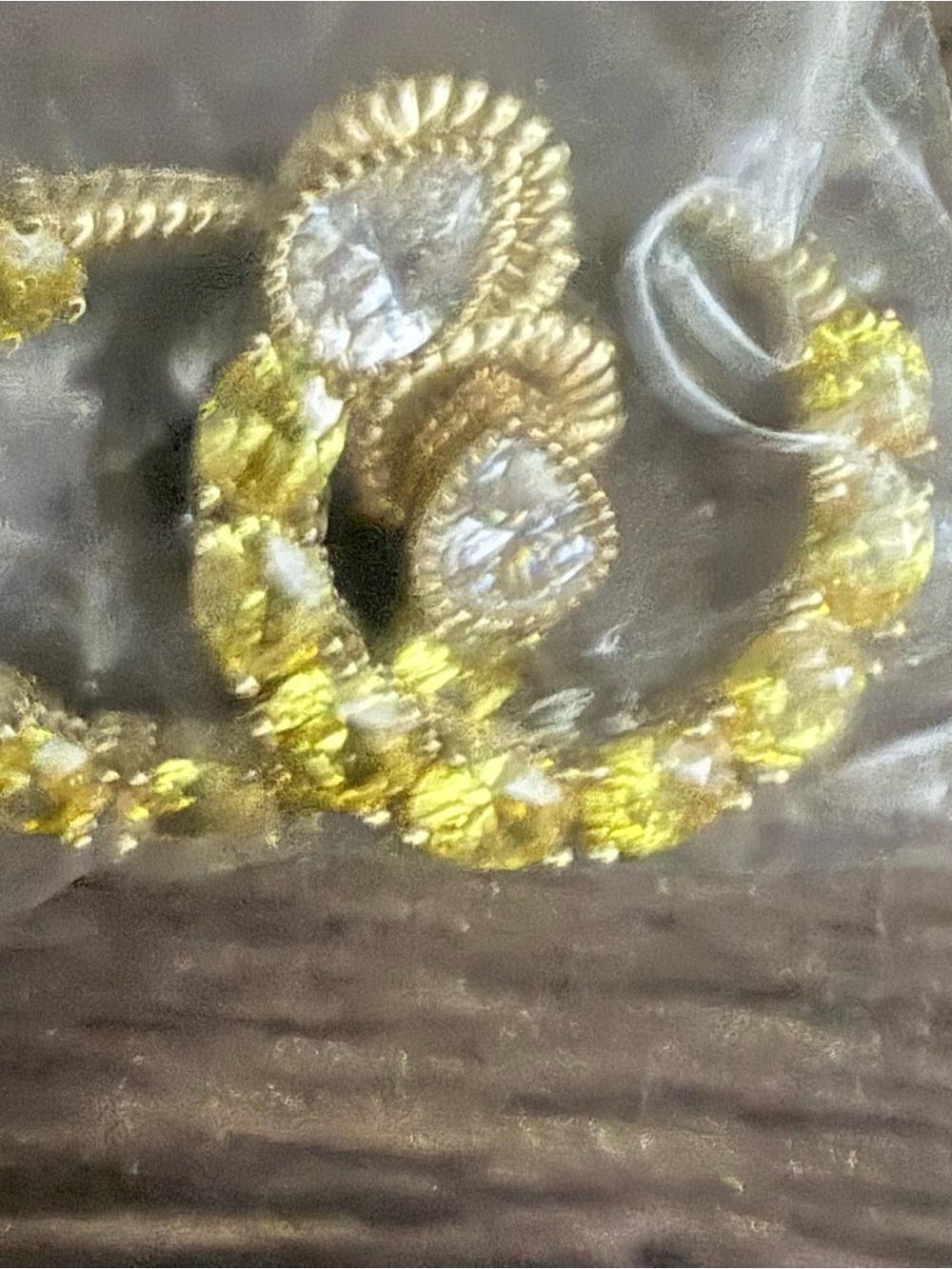 JTV Gold-Tone Yellow Crystal Drop Earrings - Women's Jewelry